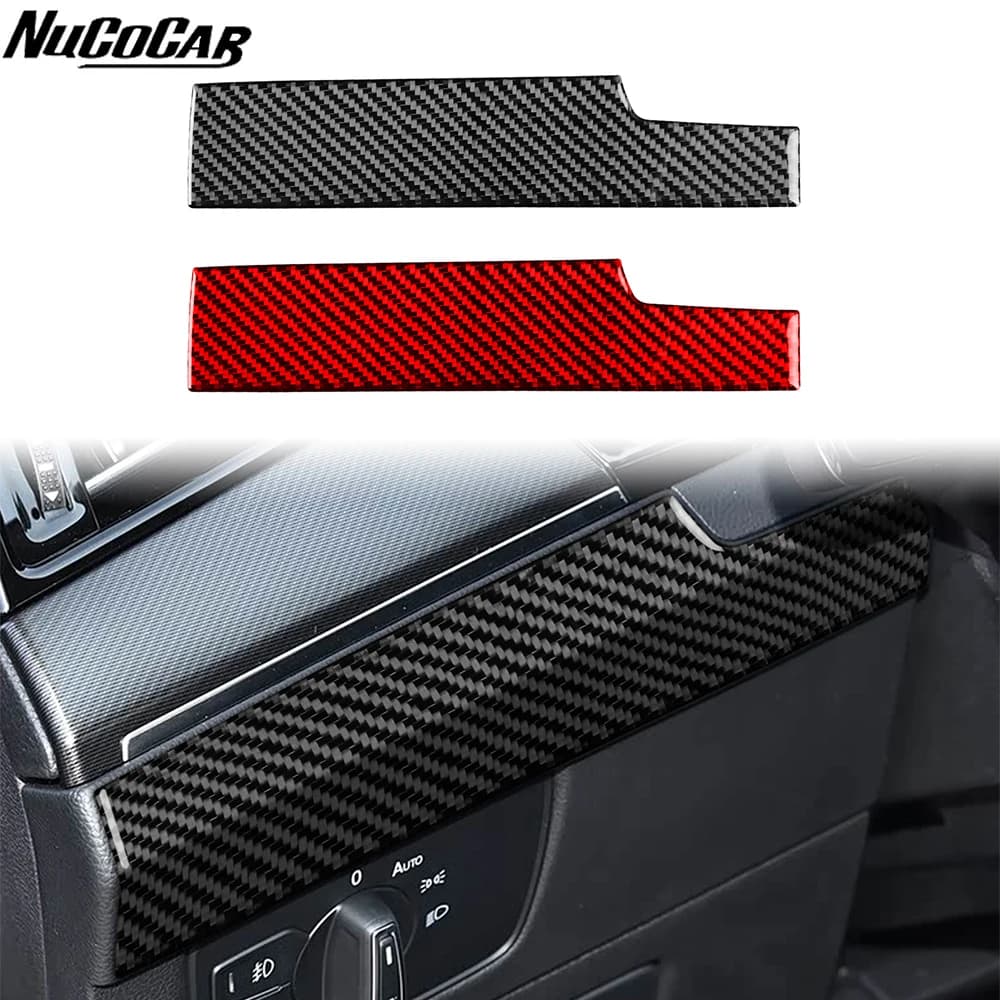For Volkswagen Magotan CC 2017-2024 Carbon Fiber Driver's left-side Dashboard panel Car Accessories Interior Decorative Stickers