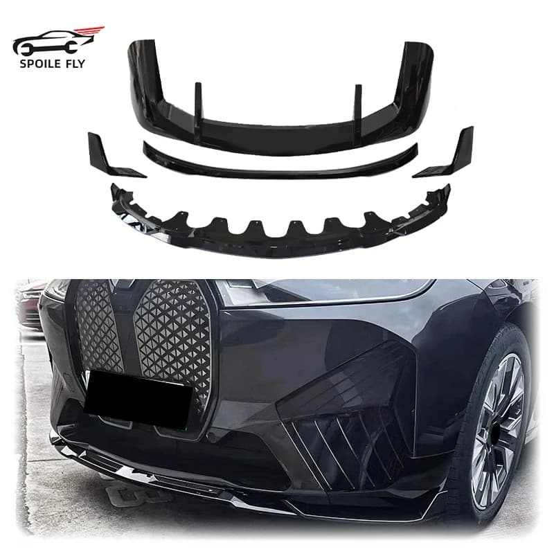 2021 2022 2023 2024 2025 For BMW IX IXDrive40 XDrive50 M60 Body Kit Front Bumper Lip Splitter Spoiler Rear Diffuser Gloss Black