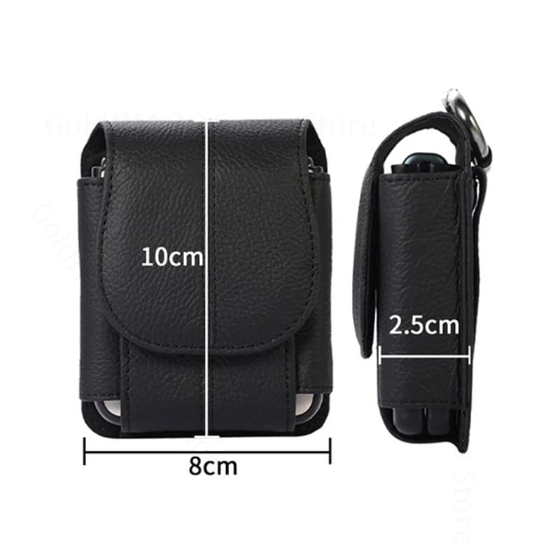 Capa For Samsung Galaxy Z Flip8 5G Magnetic Leather Phone Pouch Case For Samsung Z Flip 7 FE 6 5 4 3 Belt Clip Holster Waist Bag