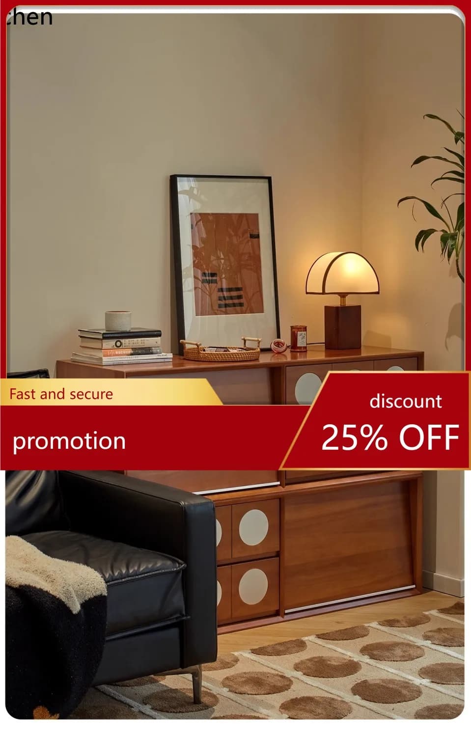 YFY Solid Wood Combination TV Cabinet Storage Cabinet Integrated Vintage Floor-standing TV Cabinet Living Room