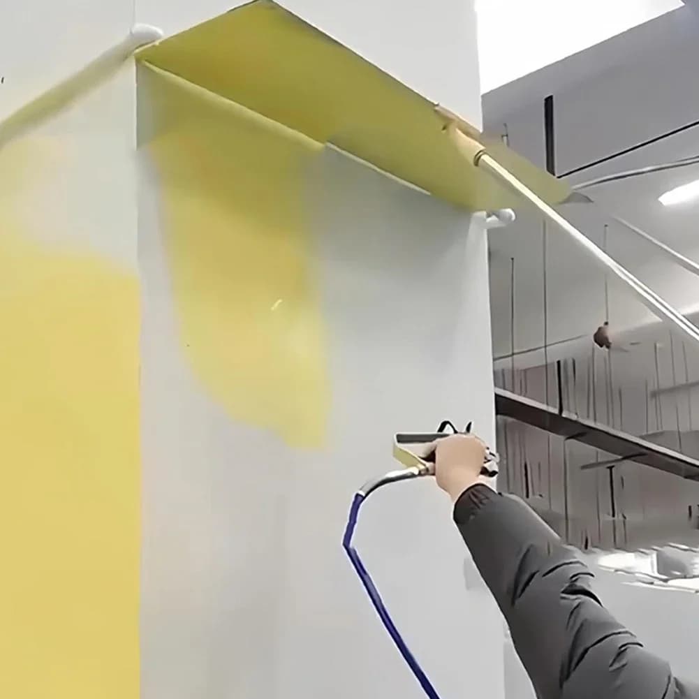 Adjustable Paint Spraying Bracket with 47 Inch Extendable Pole and Rotating Connector for Safe and For Easy Painting
