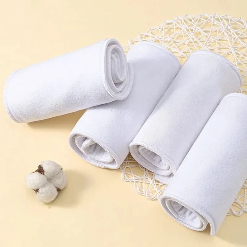 5pcs Cotton ABDL Adult Baby Cloth Diaper Washable Inserts Boosters Liners Soft Skin Friendly Breathable DDLG Nappies Reusable