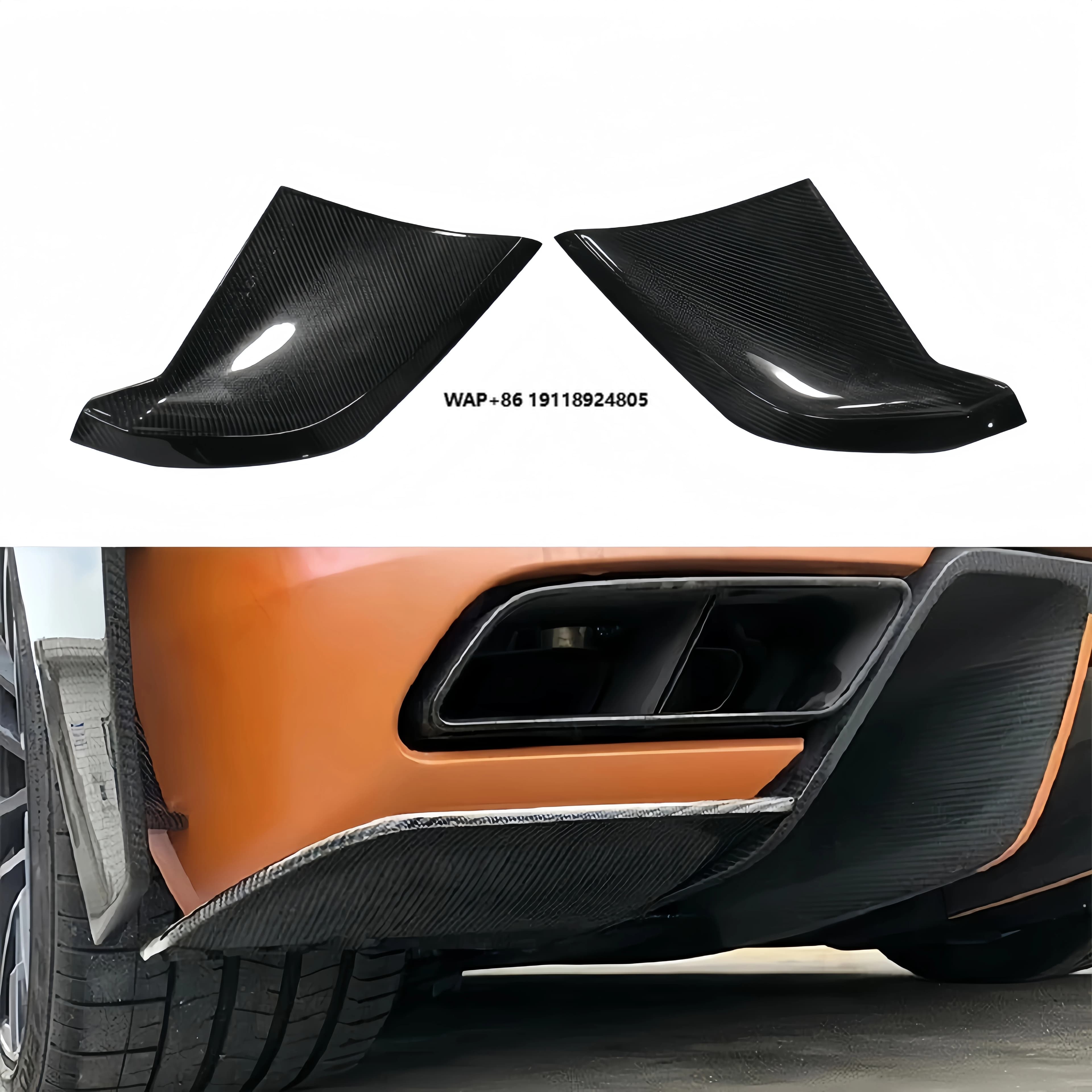 For  R8 Rear Corner Guard Spoiler Carbon Fiber Anti-Collision Rear Bumper Surround Accessories Body Parts