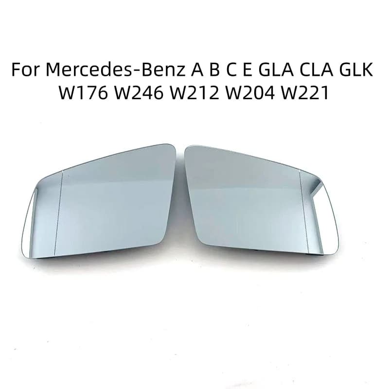 For Mercedes-Benz A B C E GLA CLA GLK W176 W246 W212 W204 W221 Left & Right Side Mirror Glass Rearview Exterior Wide Angle