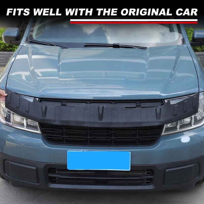 TPE Black Car Bra For Ford Maverick 2022+ Car Hood Cover Stone Deflector Hood Protection Shield Sand Block Accessories