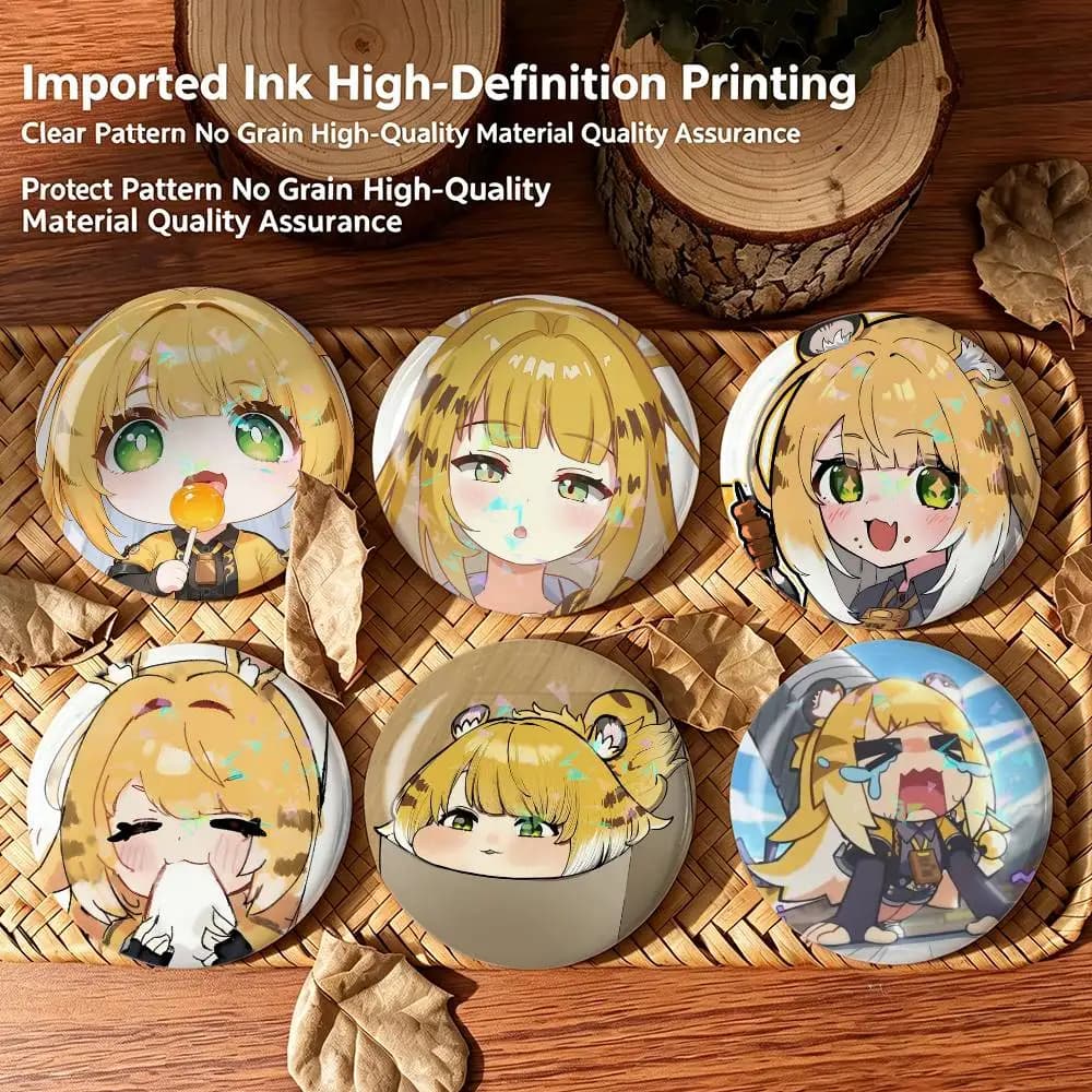 ZZZ Ju Fufu So Cute  Custom Tinplate Round Button Badge Pins Brooches