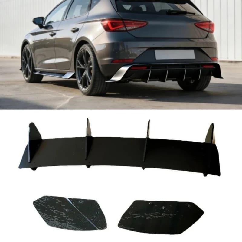 For Seat Leon Blade Style Rear Bumper Lip Diffuser Spoiler Splitter Canards Body Kit Bumper Protector Exterior Accessories