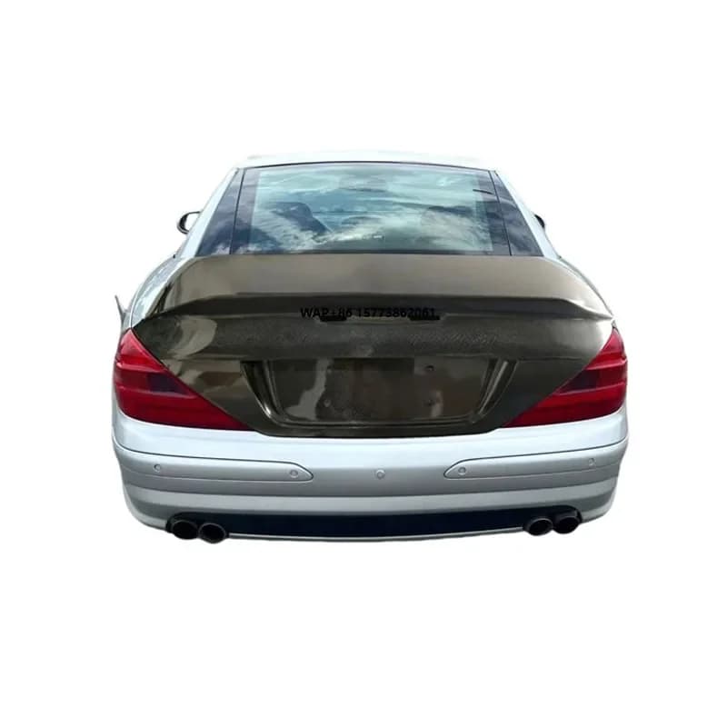 Car Exterior Accessories for SL R230 Carbon Fiber Rear Trunk Lid for  SL300 SL55 SL63 Rear Trunk Cover Spoiler