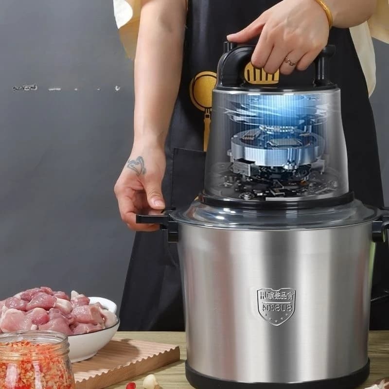 Household meat puree machine large-capacity electric all-stainless steel commercial meatball flat meat beef ball meat paste garl