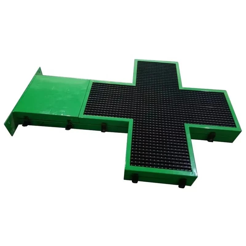 LED Double Cross Display Screen 9mm Red Tube Chip for Outdoor Pharmacy Church Sign Board Media Application