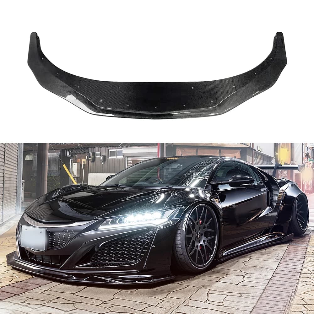 Premium Carbon Fiber LB Style Front Bumper Lip Splitter, High Quality Sport Aerodynamic Body Kit Fits Acura NSX (NC1) 2017-2021