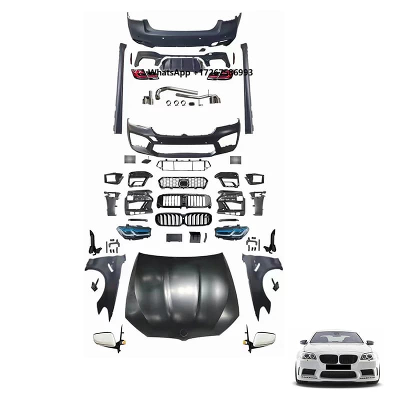 New OUYE for 5 Series F10 ABS Wide Body Kit Wheel Fenders Car Rear Bumper Exhaust