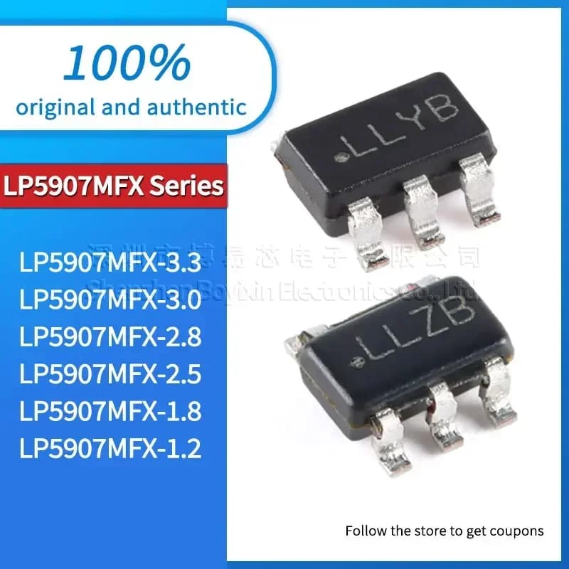 LP5907MFX-3.3/1.8/2.5/1.2/3.0/2.8 silk screen LLVB/LN7B/LLUB/LLZB Black PC shell