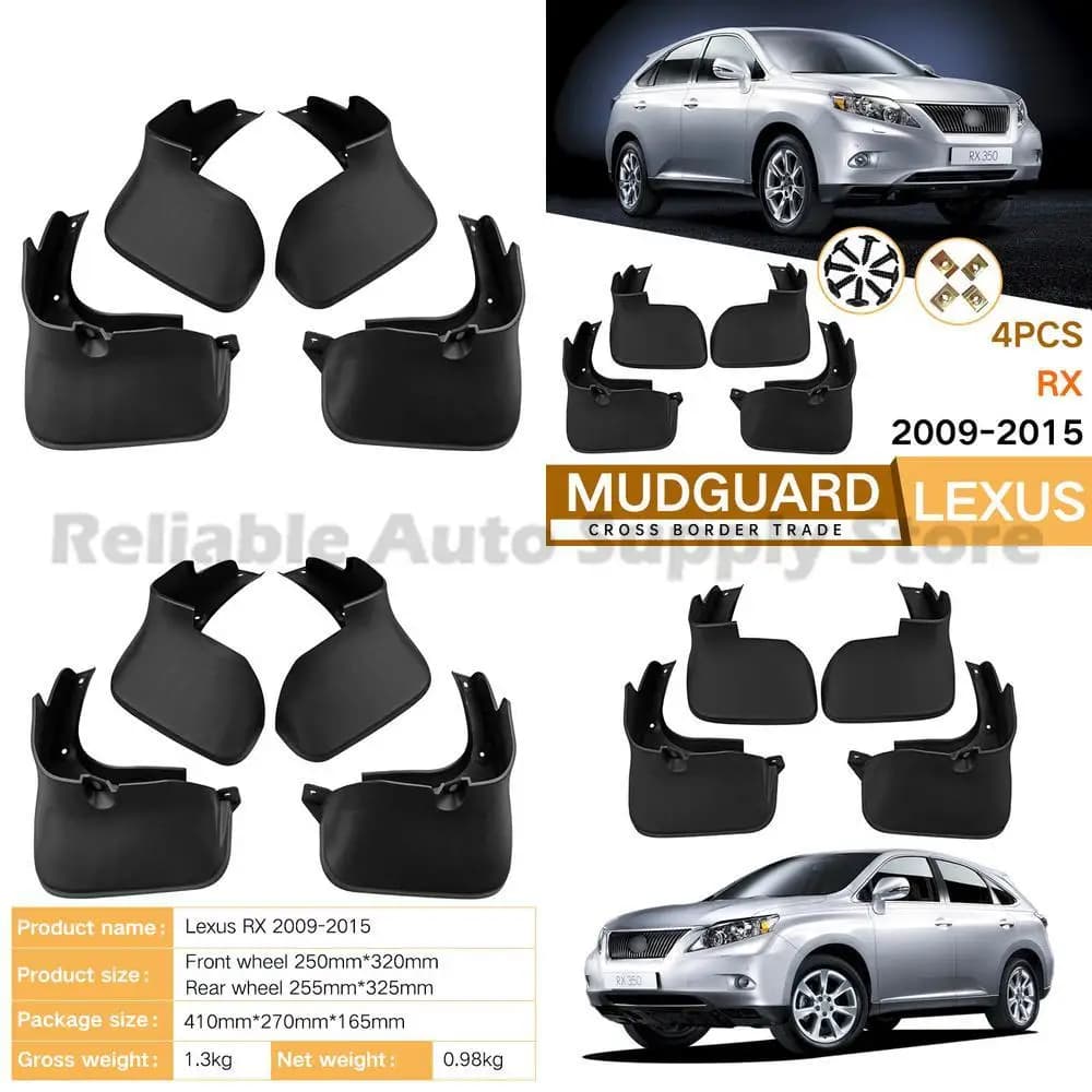 For Lexus RX 2009-2015 Mud Flaps Fender Trim Auto Accessories Factory Wholesale High Quality Durable Replacement Parts