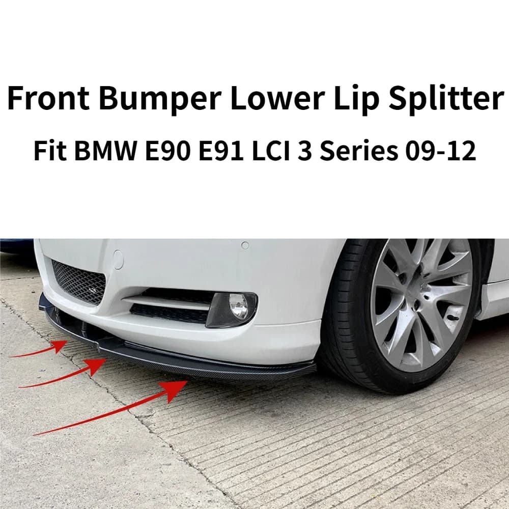 Front Lower Lip Splitter Trim Fits BMW 3 Series E90 E91 LCI 320i 330i 2009-2012 Aerodynamic Upgrade Exterior Car Spare Parts