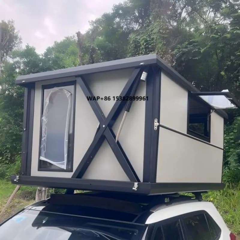 Aluminum Alloy Electric Roof Tent, Inflatable Rooftop, 4 Person Capacity with Solar - Powered Panel