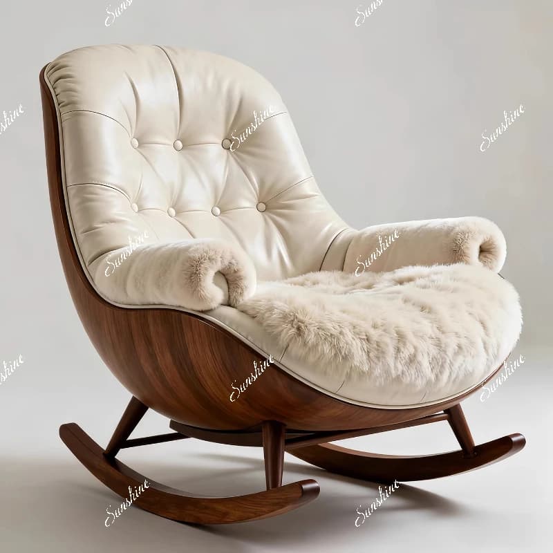 Living room light luxury single rocking chair household adult balcony lazy recliner