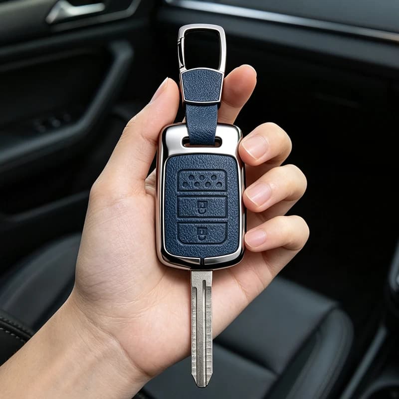 Zinc Alloy Leather Car Key Case Cover for Honda Accord Civic CRV HRV HR-V Jazz 2013 2014 2015 2016  Protection Shell