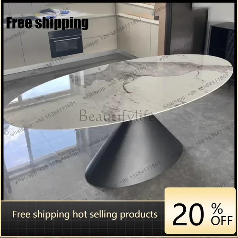 Factory Direct Metal Big Chairs Table Modern Nordic European Design Oval White Center Tables Set Black