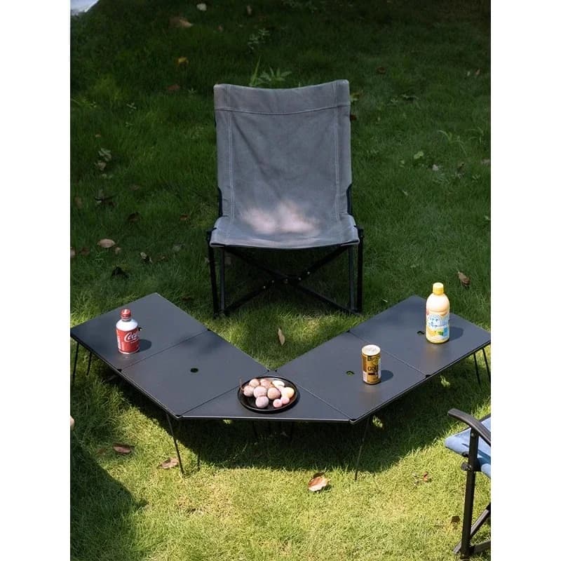 Aluminum alloy table board, picnic table top is enlarged and widened, and many people use surrounding table accessories.