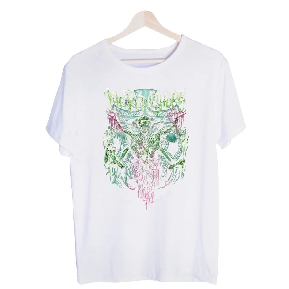 Men's Abstract Fantasy Creature Graphic Tee, Short Sleeve Crew Neck Streetwear Shirt for Casual Daily Wear