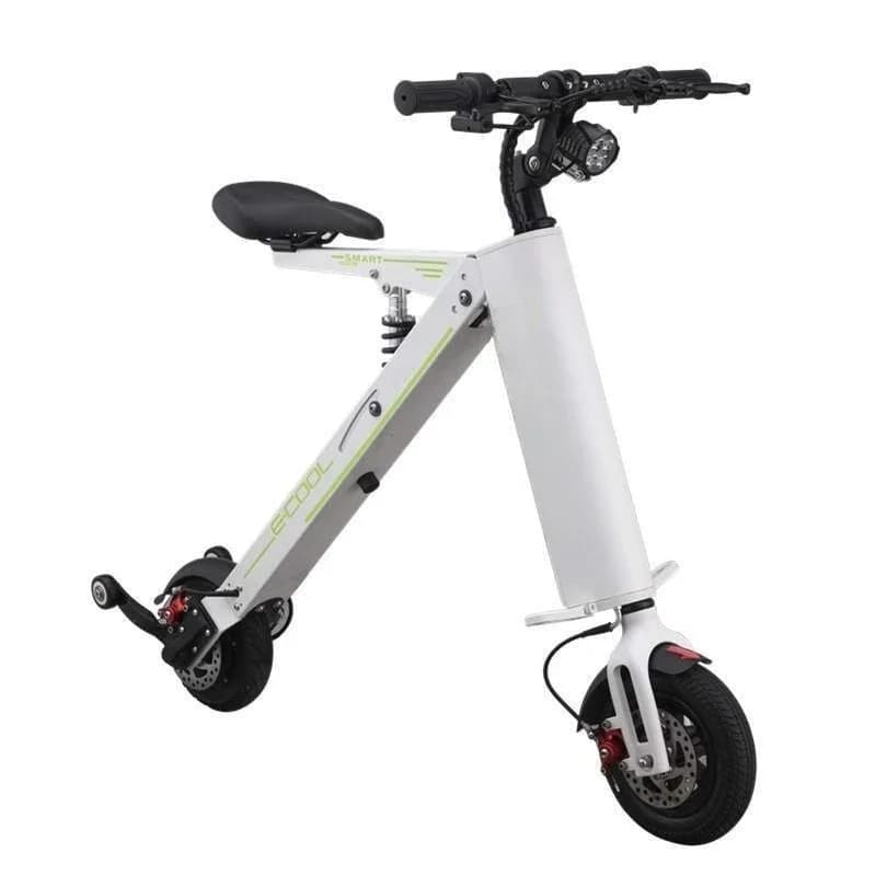 Small mini folding electric vehicle, ultra-light portable lithium battery skateboard adult transportation bicycle