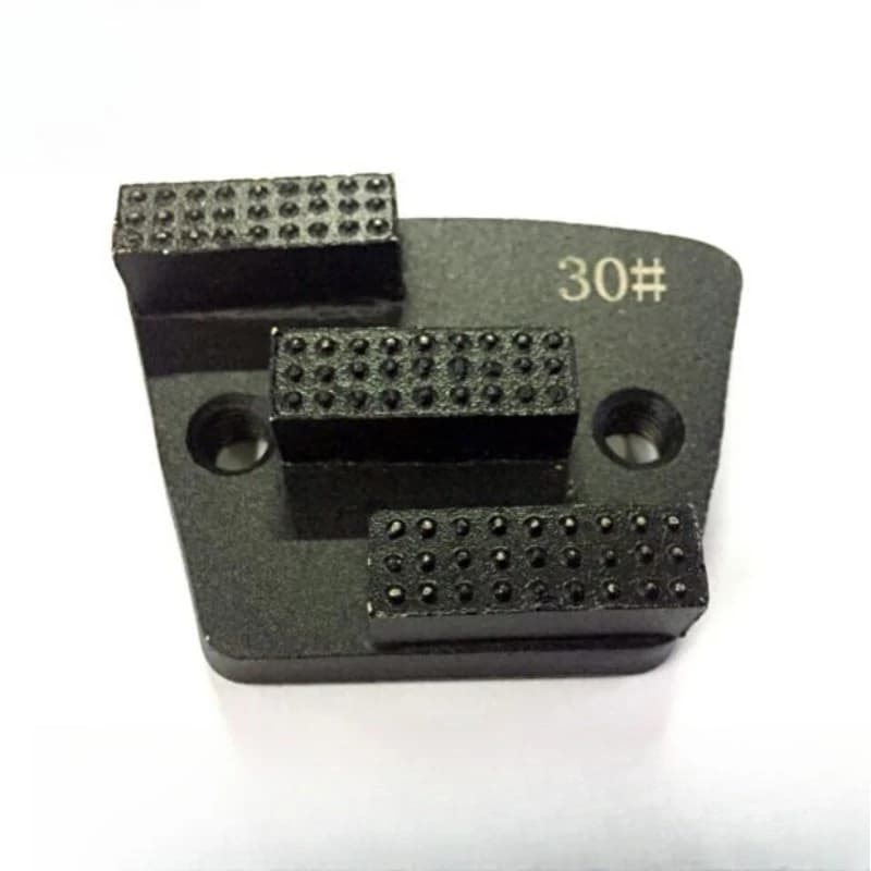 Grinding machine grinding head, cement floor dust-free grinder, three square diamond grinding block