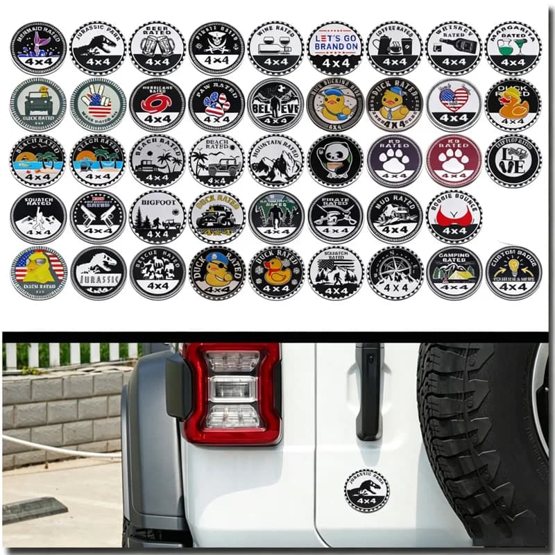 Aluminum Metal Car Stickers Personality Pattern 4X4 Off-road Logo SUV Four-Wheel Drive Badge Body Decals Accessories
