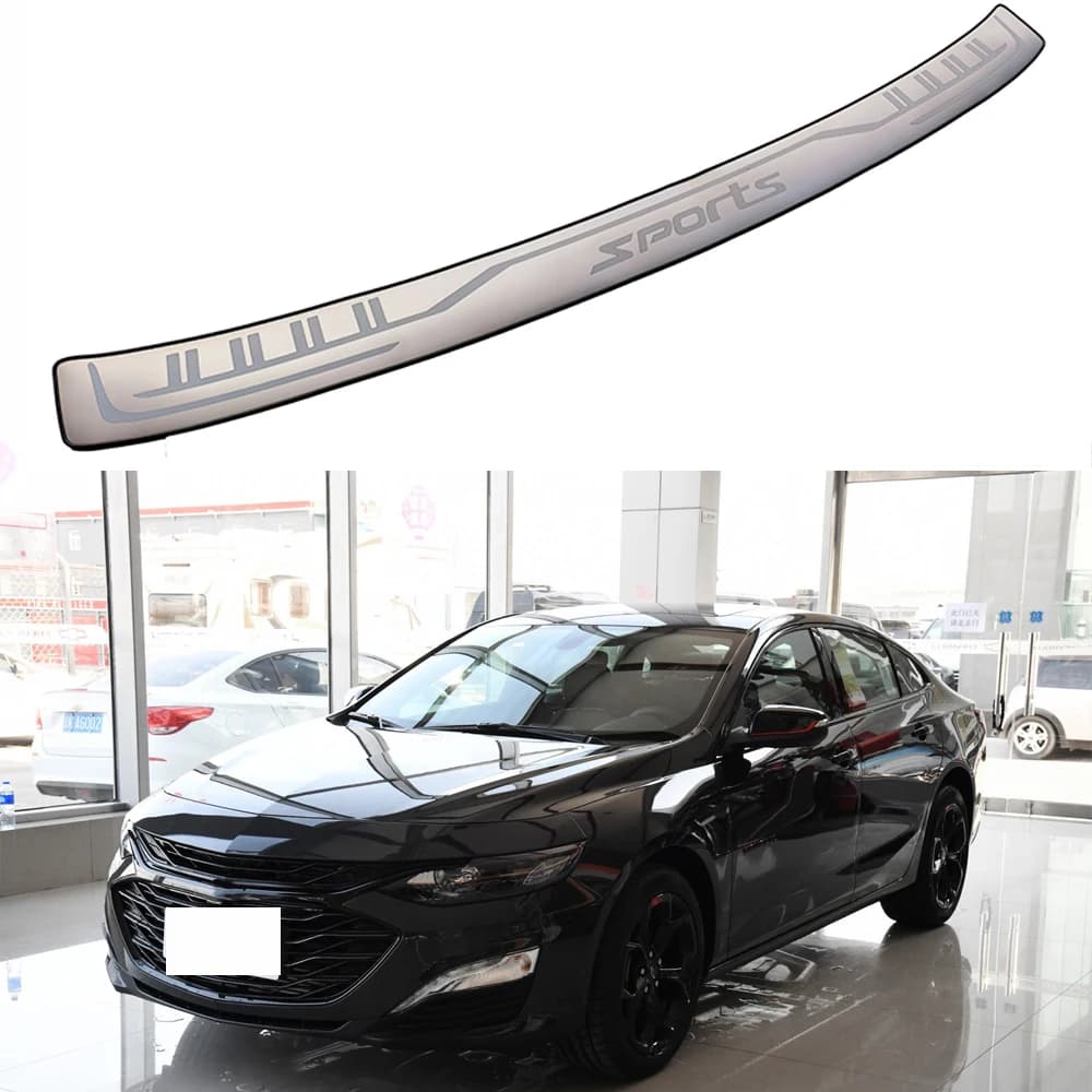 Car Rear Bumper Door Sill Trunk Trim Styling For Chevy Malibu 2016-2025 Auto Protector Stickers Stainless Steel Accessories
