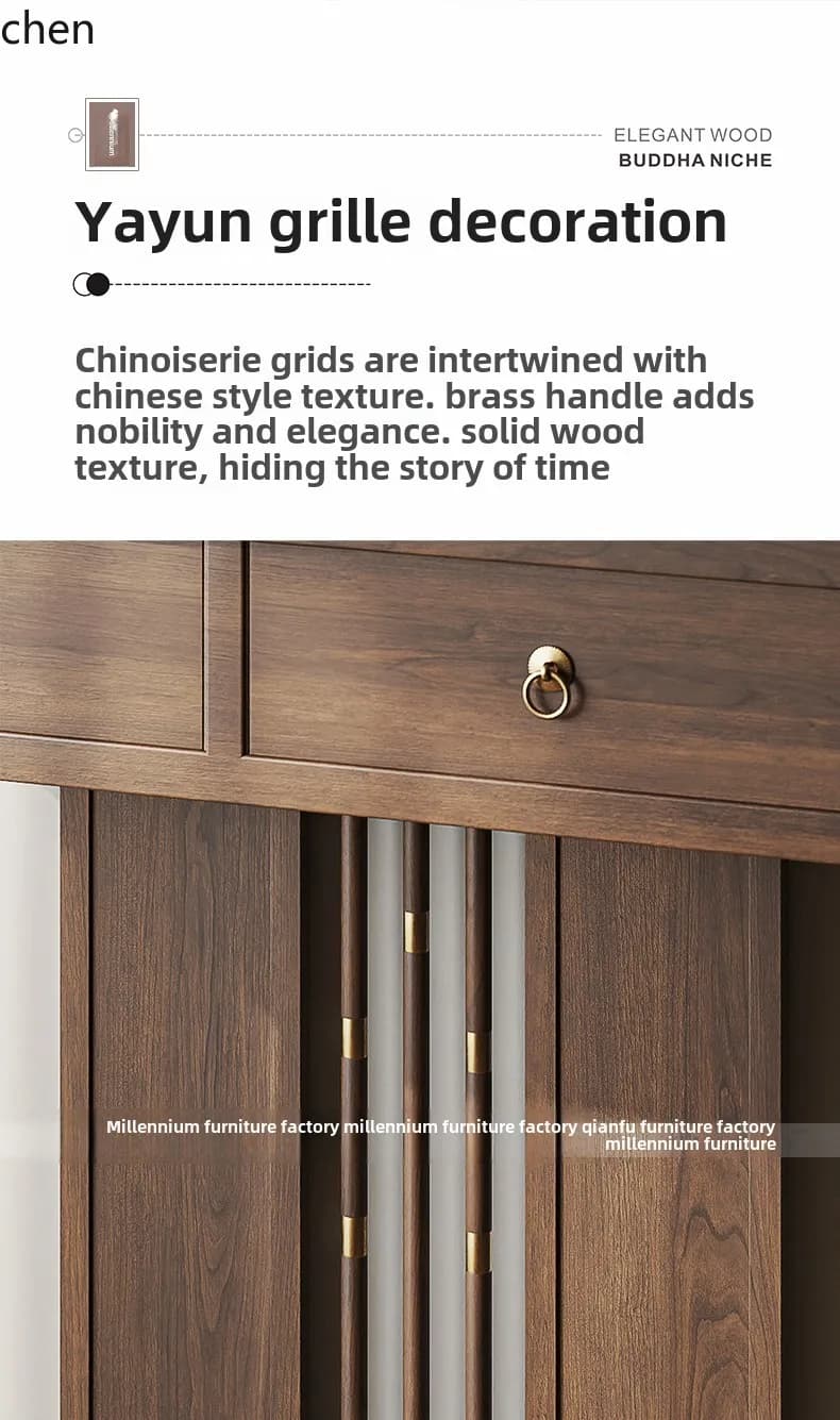 a2 Altar Table Black Walnut Buddha Table God Altar Incense  Solid Wood Entrance  Household Bodhisattva Offering Table