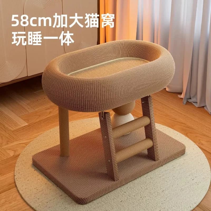 climbing frame, integrated hemp scratching column, universal cat scratching board for all seasons, wear-resistant