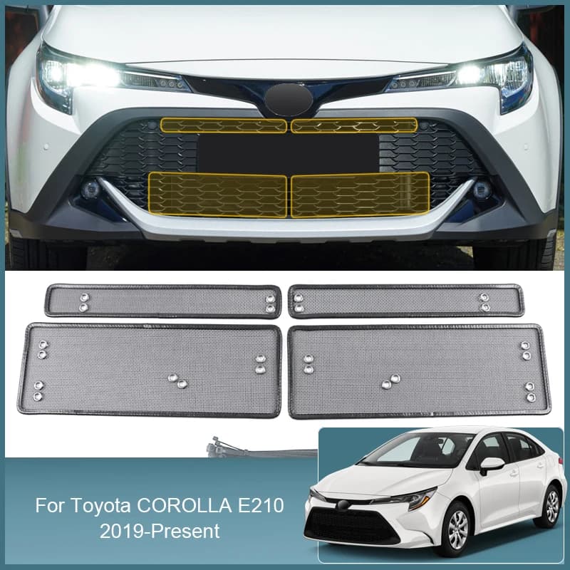 Stainless Steel Car Insect Screening Mesh Front Grille Insert Net Styling For Toyota Corolla E210 Sport 2019-2025 ​Accessoories
