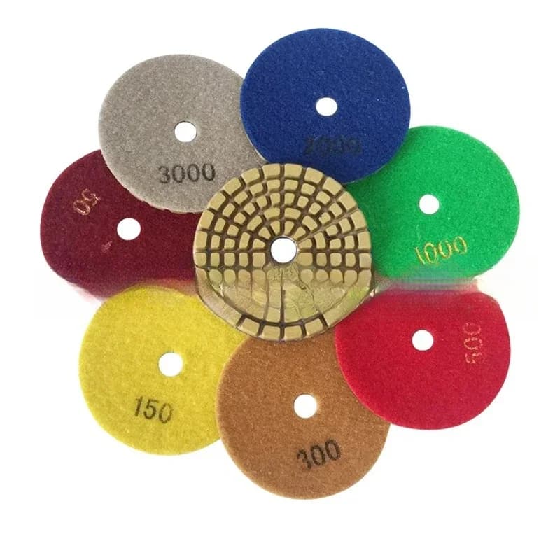 4 inch marble polishing sheet water grinding dry grinding concrete cement stone renovation resin sheet floor grinding