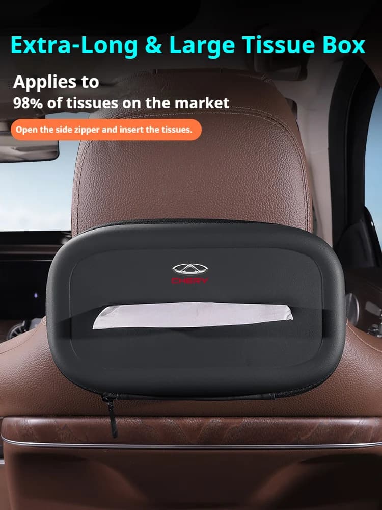 Car 3D stereoscopic Extra-Long & Large tissue box Chery Tiggo 3 4 5 7 Pro 8 Plus Arrizo GX 5x EQ7 Fulwin A3 Auto Accessories