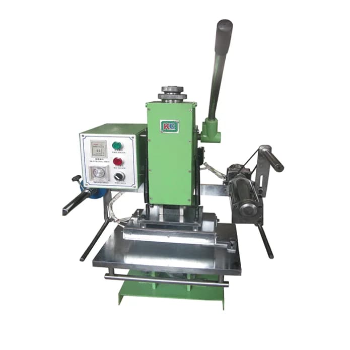 China Famous Brand Manual Leather Hot Stamping Embossing Heat Press New Condition Plate Garment Construction Industries Printing