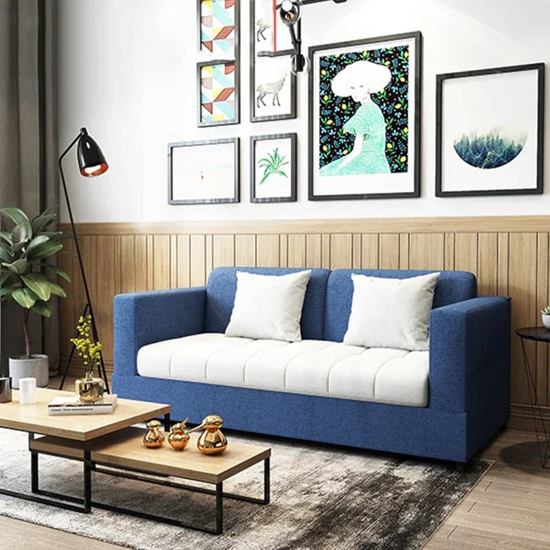 Fabric Bunk Sofa Apartment Foldable Puffs Lazy Sofa Designer Small Sillon Relax Reclinable Para Salon Living Room Furniture