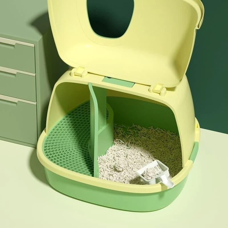 Corridor sand basin fully enclosed oversized long anti-outer passage anti-belt portable toilet cat supplies