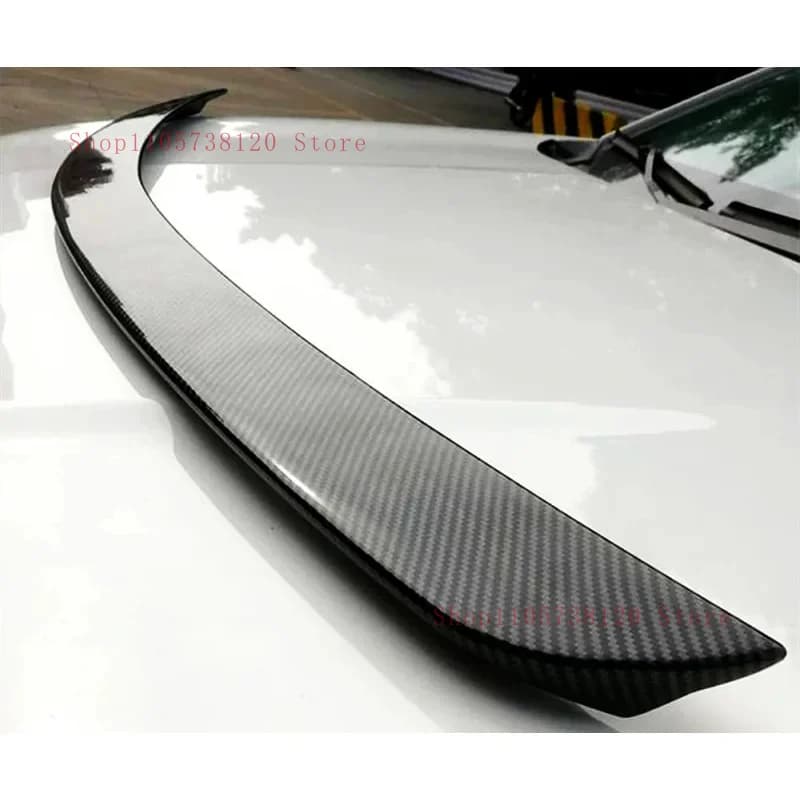 Factory Hot Selling High Quality Universal Rear Trunk Lip Spoiler Wings S Plastic Glossy Black Carbon Look Sedan Sport Styling E