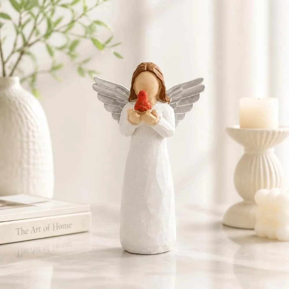 Resin Prayer Angel Statue Creative Design Home Decor Pray Girl Ornaments Decorative Artwork Sweet Desktop Ornaments