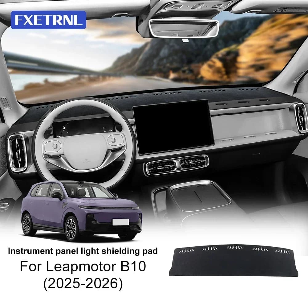 For Leapmotor B10 2025 2026 Avoid Light Pad Anti-UV Case Carpet Car Dashboard Cover Premium Flannel Mat