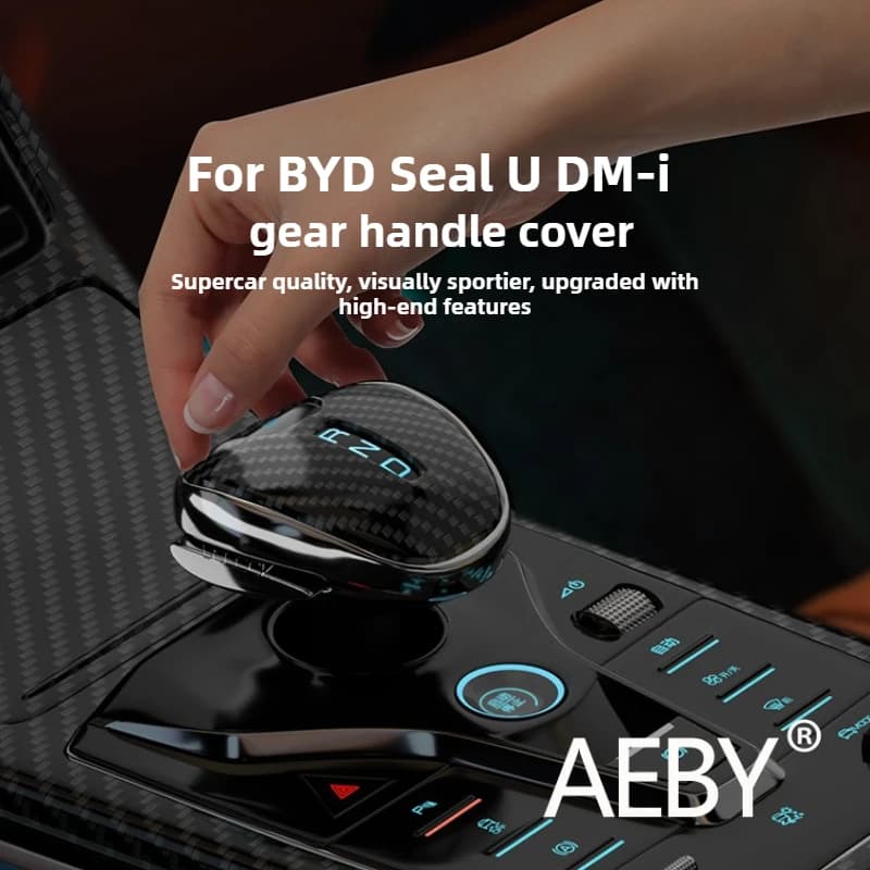 AEBY For BYD Seal U DM-i 2020-2025 Car Shift Knob Cover, Car Gear Lever Cover Interior Styling Accessories, Easy Installation