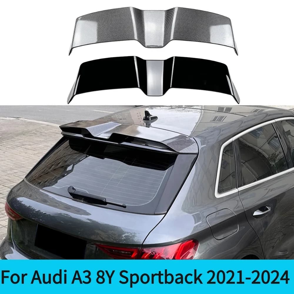 For2021-2024 Audi A3 8Y Sportback  Rear Roof Spoiler Splitter Car Accessory - Rear Trunk Lip Cap for Enhanced Aerodynamics And S