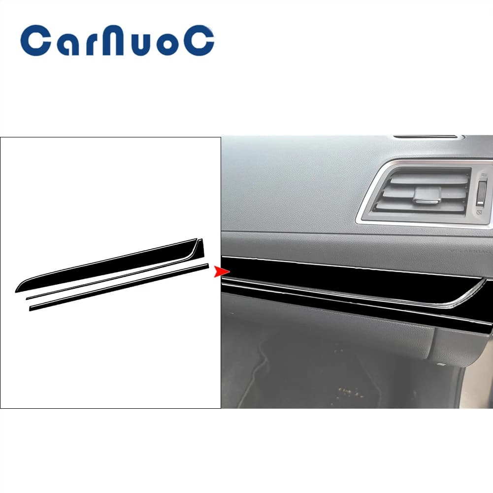 For Subaru Outback Legacy 2015 2016 2017 Dashboard Trim Kit Accessories Car Piano Black Stickers Auto Interior Mouldings Parts