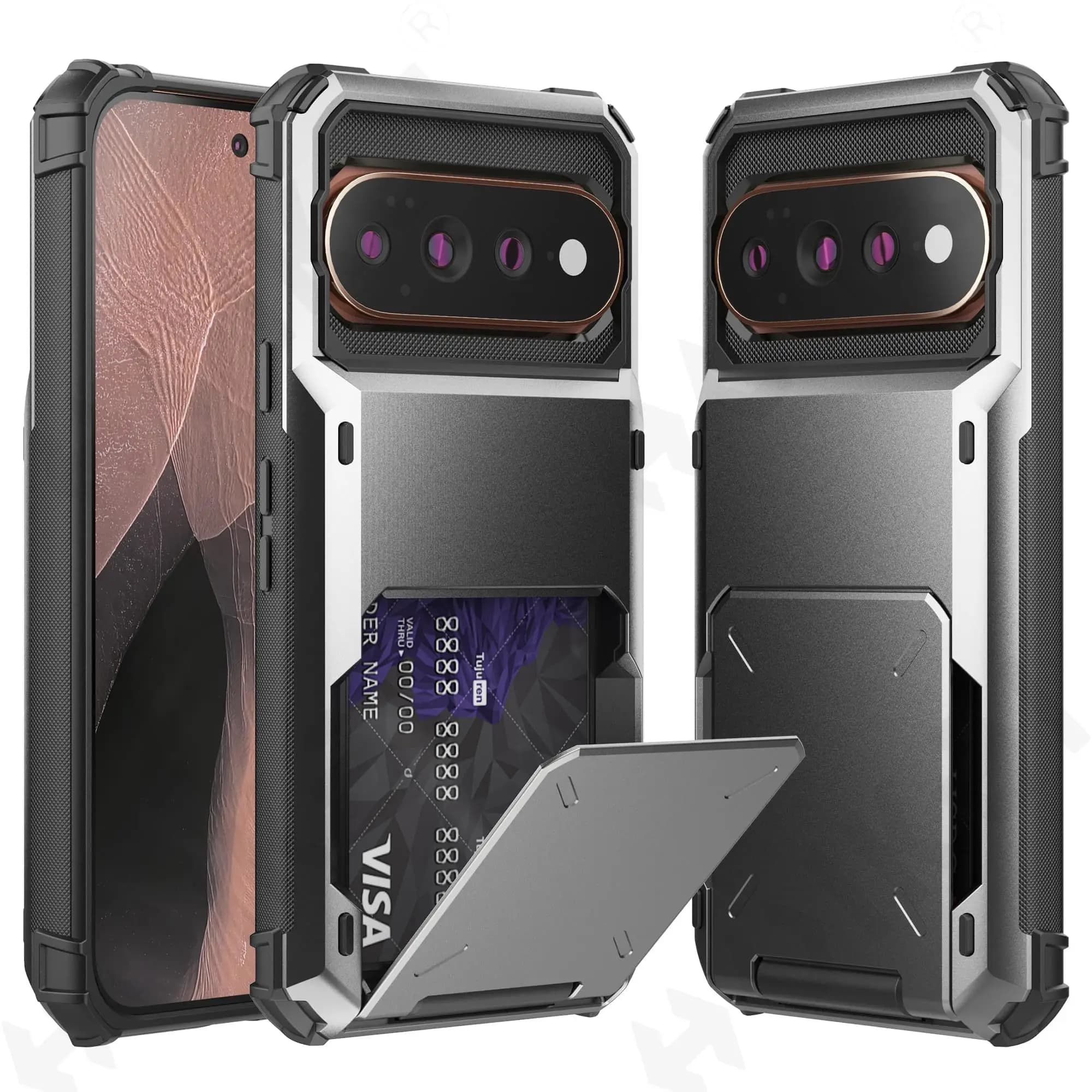 Case For Google Pixel 11 Pro XL 10A 10 9 9A 4G 5G 2026 Wallet Card Holder Slot Scratch Bumper Rugge TPU Cover