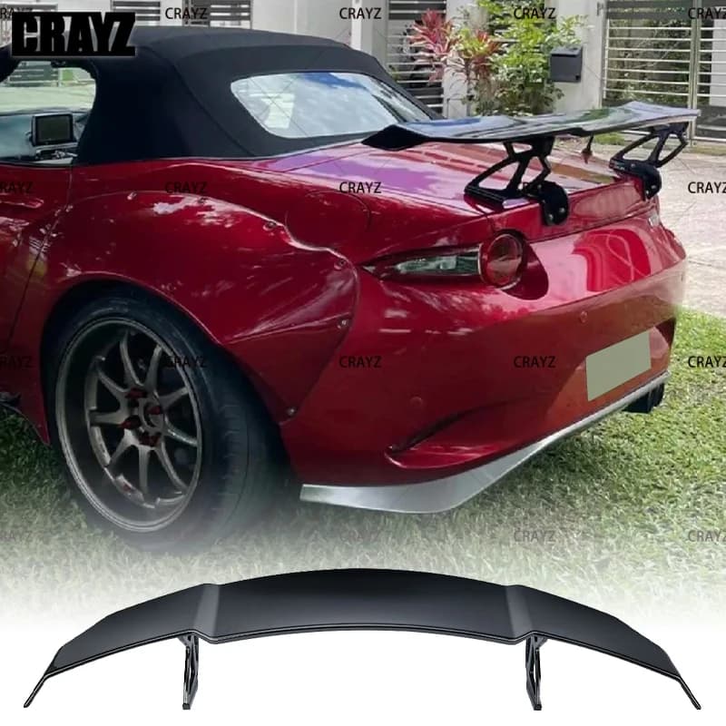 For MAZDA MX5 MX-5 2009 - 2026 Gloss Black ND NC NA Miata Garage Rear Tail Wing Decoration VT Style Rear Spoiler