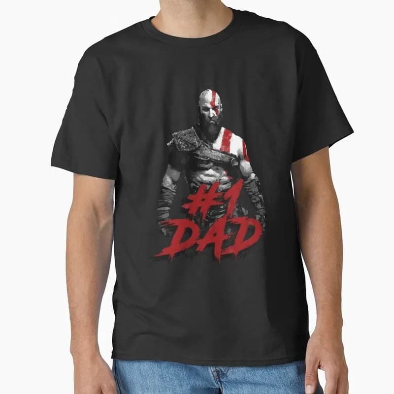 God of War Kratos T Shirt 0608 Men's Gaming Graphic Tee Spartan Warrior Ragnarok Streetwear Short Sleeve Unisex Gamer Gift Tops