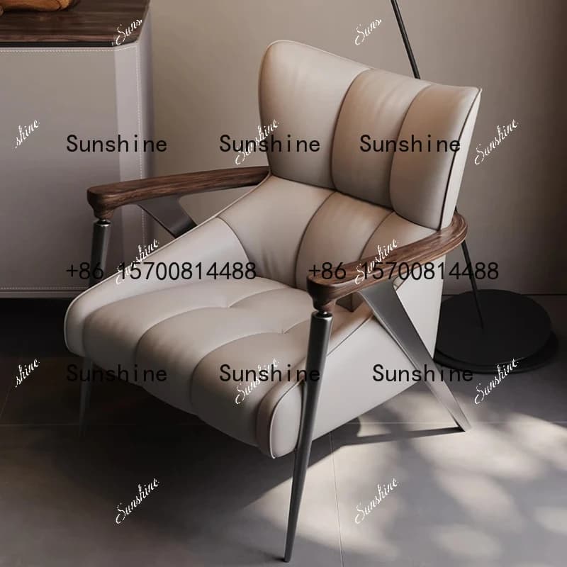 Italian minimalist sofa chair living room lazy balcony single chair light luxury