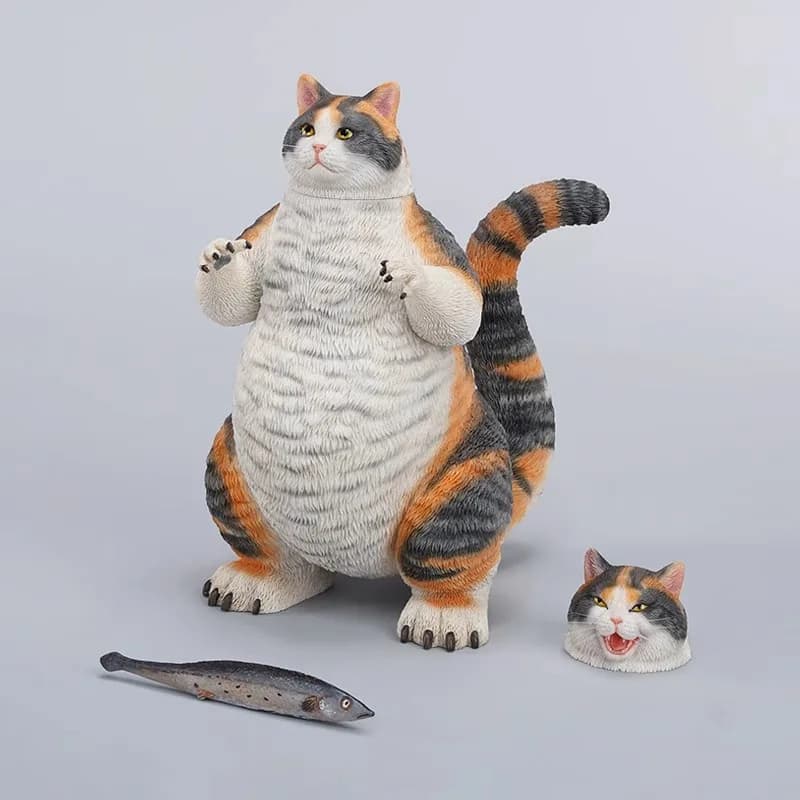 Gosmeow heterochrome version, simulated cat model creative animal tide play figure resin desktop ornament
