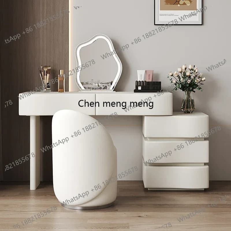 N138  Modern luxury Cabinet storage Dressing table with mirror chest of drawers Makeup vanity Toiletries dressers Bedroom Furnit