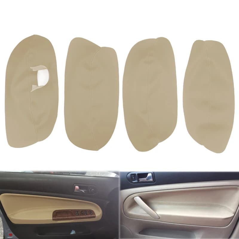 For VW Passat B5 1998-2005 LHD Microfiber Leather Door Armrest Cover Dustproof Interior Panel Protection Trim